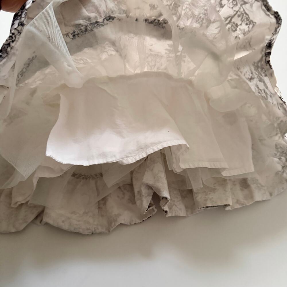 Janie and Jack Ruffle Trim Toile Dress - Size 4 - Excellent - Picture 6 of 9